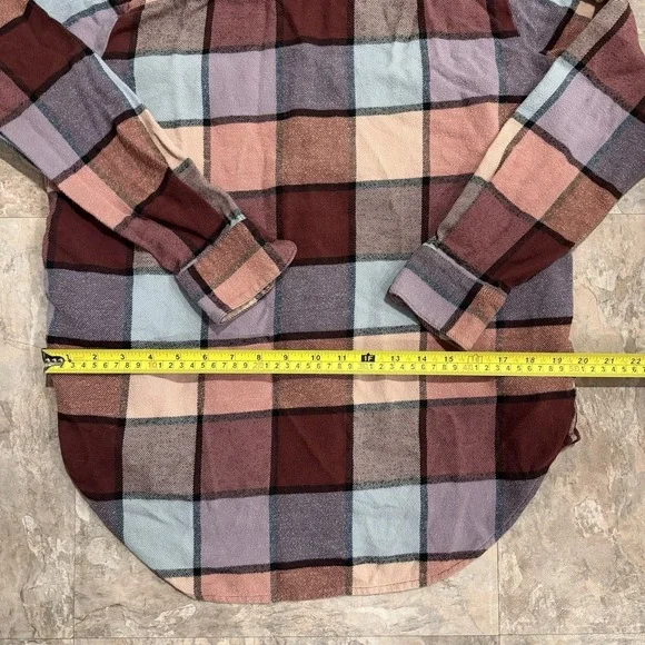 Madewell Flannel Shirt Jacket Womens XS Sunday Shacket Pockets Plaid Very Soft - Picture 6 of 7